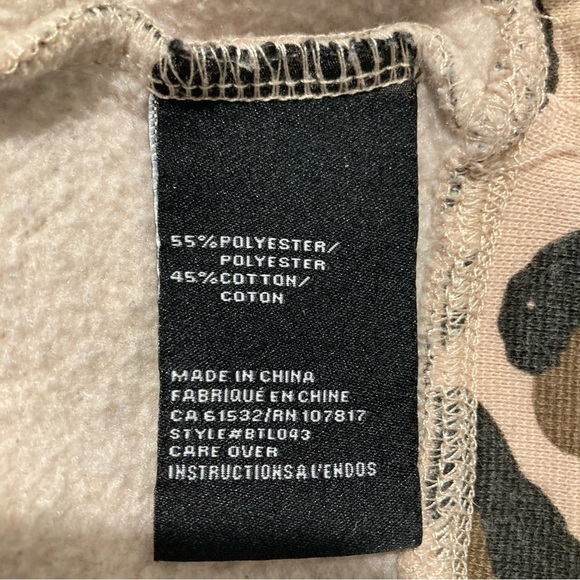 BRUNETTE THE LABEL Sz S/M “Blonde” Leopard Print Oversized Sweatshirt Top - Picture 9 of 10